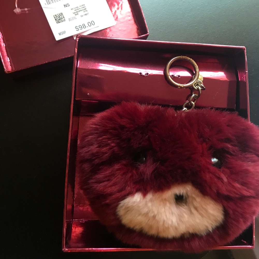 Teddy bear MICHAEL KORS Pom Pom keychain/bagcharm